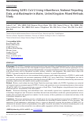 Cover page: Monitoring SARS-CoV-2 Using Infoveillance, National Reporting Data, and Wastewater in Wales, United Kingdom: Mixed Methods Study.