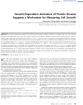 Cover page: Growth-Dependent Activation of Protein Kinases Suggests a Mechanism for Measuring Cell Growth