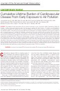 Cover page: Cumulative Lifetime Burden of Cardiovascular Disease From Early Exposure to Air Pollution