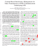 Cover page: Content-Based Interference Management for Video Transmission in D2D Communications Underlaying LTE