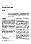 Cover page: Ultraviolet 308-nm excimer laser ablation of bone: an acute and chronic study.