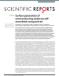 Cover page: Surface passivation of semiconducting oxides by self-assembled nanoparticles.