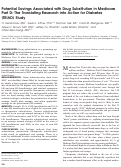 Cover page: Potential savings associated with drug substitution in Medicare Part D: the Translating Research into Action for Diabetes (TRIAD) study.