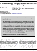 Cover page: A Critical Combination of Esophageal Rupture and Upside-down Stomach: A Case Report