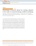 Cover page: Advantages of eutectic alloys for creating catalysts in the realm of nanotechnology-enabled metallurgy