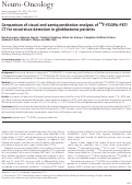 Cover page: Comparison of visual and semiquantitative analysis of 18F-FDOPA-PET/CT for recurrence detection in glioblastoma patients