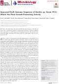 Cover page: Improved Draft Genome Sequence of Bacillus sp. Strain YF23, Which Has Plant Growth-Promoting Activity