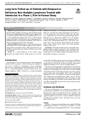 Cover page: Long-term Follow-up of Patients with Relapsed or Refractory Non–Hodgkin Lymphoma Treated with Venetoclax in a Phase I, First-in-Human StudyLong-term Outcomes of R/R NHL Pts Treated with Venetoclax