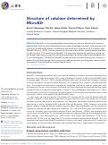 Cover page: Structure of catalase determined by MicroED