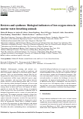 Cover page: Reviews and syntheses: Biological Indicators of Oxygen Stress in Water Breathing Animals