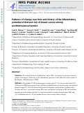 Cover page: Patterns of change over time and history of the inflammatory potential of diet and risk of breast cancer among postmenopausal women