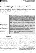 Cover page: Sleep-Related Falling Out of Bed in Parkinson's Disease