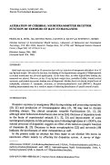 Cover page: Alteration of cerebral high affinity binding sites by exposure of rats to manganese