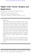 Cover page: Higher-order Fourier Analysis and Applications