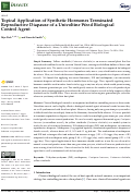 Cover page: Topical Application of Synthetic Hormones Terminated Reproductive Diapause of a Univoltine Weed Biological Control Agent.