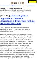 Cover page: Moment equation approach to chromatic aberrations in final focus systems for heavy ion fusion