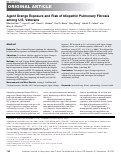 Cover page: Agent Orange Exposure and Risk of Idiopathic Pulmonary Fibrosis among U.S. Veterans.