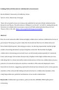 Cover page: Linking Network Structure to Collaborative Governance