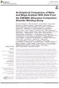 Cover page: An Empirical Comparison of Meta- and Mega-Analysis With Data From the ENIGMA Obsessive-Compulsive Disorder Working Group