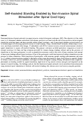 Cover page: Self-Assisted Standing Enabled by Non-Invasive Spinal Stimulation after Spinal Cord Injury