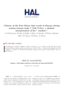 Cover page: Major dust events in Europe during marine isotope stage 5 (130–74 ka): a climatic interpretation of the "markers"