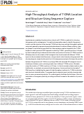 Cover page: High-Throughput Analysis of T-DNA Location and Structure Using Sequence Capture