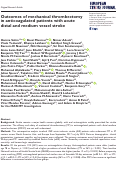 Cover page: Outcomes of mechanical thrombectomy in anticoagulated patients with acute distal and medium vessel stroke.