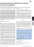 Cover page: Dissipation bounds the amplification of transition rates far from equilibrium