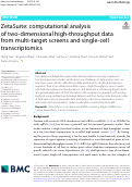 Cover page: ZetaSuite: computational analysis of two-dimensional high-throughput data from multi-target screens and single-cell transcriptomics