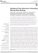 Cover page: Hardwood Tree Genomics: Unlocking Woody Plant Biology