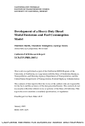 Cover page: Development of a Heavy-Duty Diesel Modal Emissions and Fuel Consumption Model