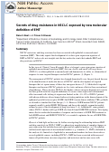 Cover page: Secrets of Drug Resistance in NSCLC Exposed by New Molecular Definition of EMT