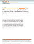 Cover page: Molecular basis for blue light-dependent phosphorylation of Arabidopsis cryptochrome 2