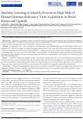 Cover page: Machine Learning to Identify Persons at High-Risk of Human Immunodeficiency Virus Acquisition in Rural Kenya and Uganda.