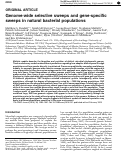 Cover page: Genome-wide selective sweeps and gene-specific sweeps in natural bacterial populations