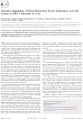 Cover page: Dynamic Regulation of Host Restriction Factor Expression over the Course of HIV-1 Infection In Vivo