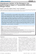 Cover page: Phylodynamic Analysis of the Emergence and Epidemiological Impact of Transmissible Defective Dengue Viruses