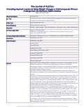 Cover page of Circulating Asprosin Concentrations and Body Weight Changes in Postmenopausal Women: Findings from the Women’s Health Initiative