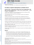 Cover page: An analysis of genetic heterogeneity in untreated cancers