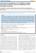 Cover page: Evolutionary Breakpoints in the Gibbon Suggest Association between Cytosine Methylation and Karyotype Evolution