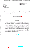 Cover page: Search for a heavy Higgs boson decaying to a pair of W bosons in proton-proton collisions at s = 13 TeV