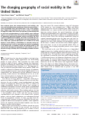 Cover page: The changing geography of social mobility in the United States.