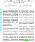 Cover page: mmWave Massive MIMO with Simple RF and Appropriate DSP