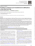 Cover page: Prediction of histone post-translational modifications using deep learning