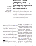 Cover page: A Generalized Approach for Reconstructing the Three-Dimensional Shape of Slender Structures Including the Effects of Curvature, Shear, Torsion, and Elongation