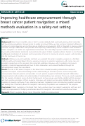 Cover page: Improving healthcare empowerment through breast cancer patient navigation: a mixed methods evaluation in a safety-net setting