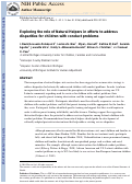 Cover page: Exploring the role of natural helpers in efforts to address disparities for children with conduct problems