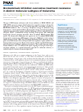 Cover page: Bromodomain inhibition overcomes treatment resistance in distinct molecular subtypes of melanoma