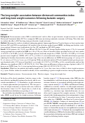 Cover page: The long weight: association between distressed communities index and long-term weight outcomes following bariatric surgery.