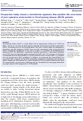 Cover page: Prospective study reveals a microbiome signature that predicts the occurrence of post-operative enterocolitis in Hirschsprung disease (HSCR) patients